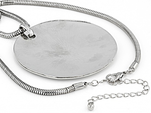 Paula Deen Jewelry™ Silver Tone Hammered  Medallion Pendant With 35