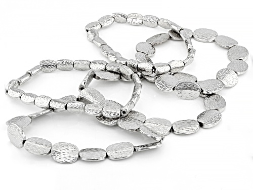 Paula Deen Jewelry™ Silver Tone Hammered Stretch Bracelet Set Of Five