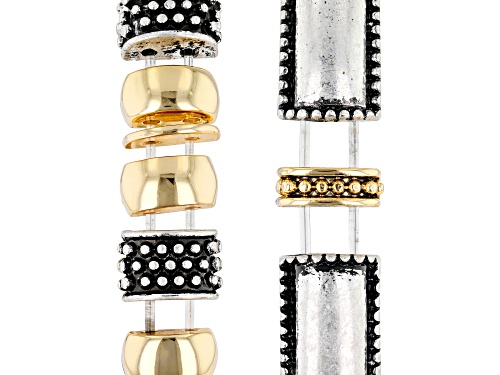 Paula Deen Jewelry™ Two-Tone Set of 2 Stretch Bracelets