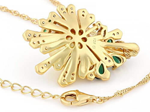 Pearlfection® 12mm Golden South Sea Simulant With Bella Luce® 18k Gold Over Silver Pendant/Chain
