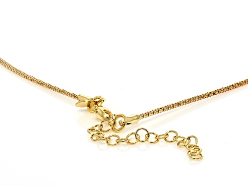 6mm White Cultured Freshwater Pearl 18k Yellow Gold Over Bronze 18 Inch Necklace - Size 18