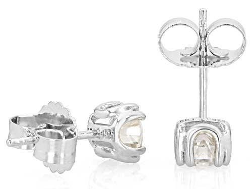 Pre-Owned Moissanite Fire® 1.00ctw Diamond Equivalent Weight Round Platineve™ Stud Earrings