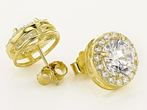 Pre-Owned Bella Luce®28.34CTW Diamond Simulant Eterno ™ Yellow And Rose, Rhodium Over Silver Earring