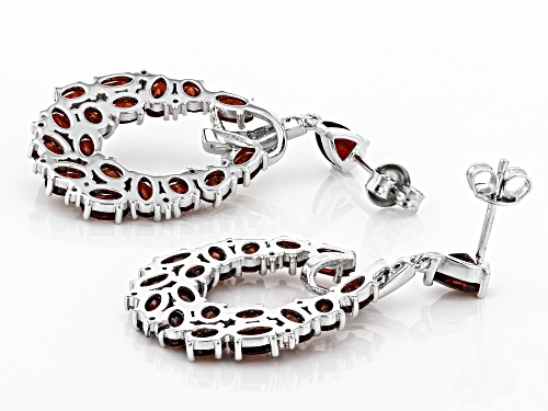 Pre-Owned 8.35ctw oval & pear shape Vermelho Garnet™ with .32ctw white zircon rhodium over silver ea