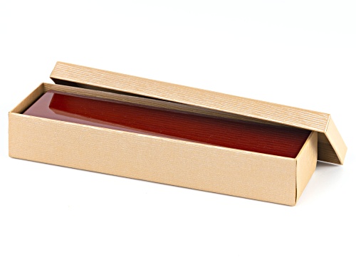 Pre-Owned Wooden Presentation Bracelet Box with White Faux Leather Lining