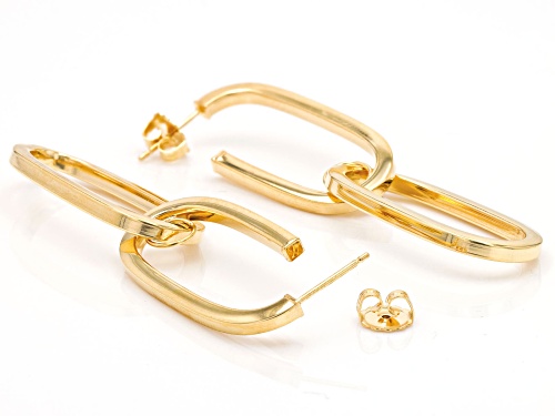 Pre-Owned 18k Yellow Gold Over Sterling Silver Polished Double Link 2 7/16