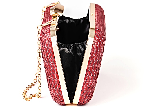 Pre-Owned Off Park® Collection, Gold Tone Red Statement Clutch