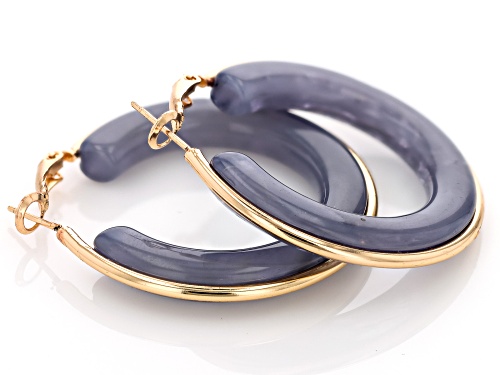Pre-Owned Off Park® Collection, Multi-Color Acrylic Gold Tone Set of 3 Hoop Earring