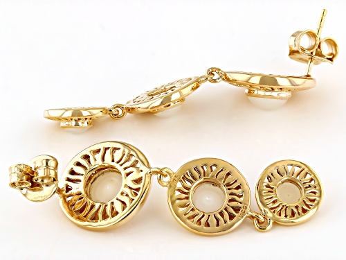 Pre-Owned Artisan Collection of India™ 4-6mm Cultured Freshwater Pearl 18K Yellow Gold Over Silver E