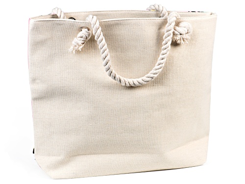 Pre-Owned Off Park® Collection Multi-Color Evil Eye Pink & Beige Tote Bag