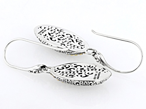 Pre-Owned Artisan Collection of Bali™ Sterling Silver & 18K Gold Accents Filigree & Floral Earrings