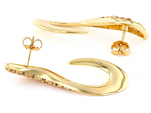Pre-Owned Bella Luce® Italia 1.84ctw Champagne And Mocha Diamond Simulants Eterno™ Yellow Earrings