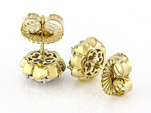 Pre-Owned Prazana® Lab-Grown Diamonds 0.50ctw White Diamond 14k Yellow Gold Over Silver Studs, H SI