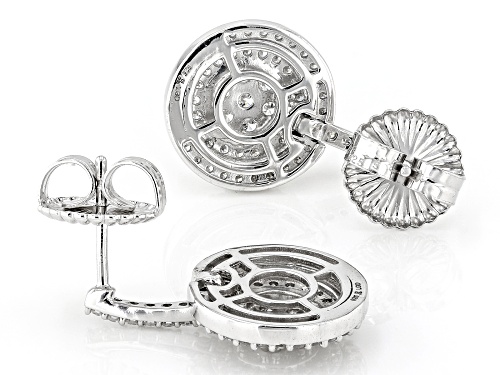 Pre-Owned Prazana® Lab-Grown Diamonds 1.00ctw Lab-Grown Diamond Rhodium Over Sterling Silver Earring
