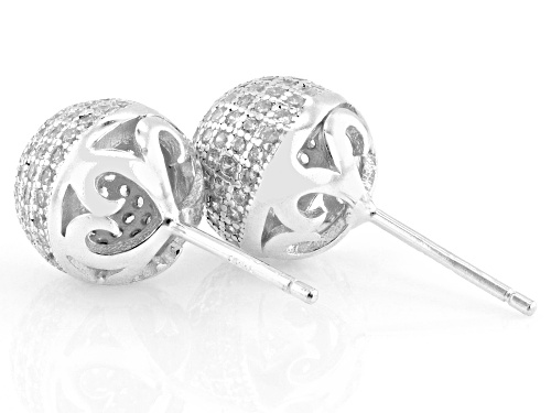 Pre-Owned Bella Luce® 1.77ctw White Diamond Simulant Rhodium Over Sterling Silver Earrings