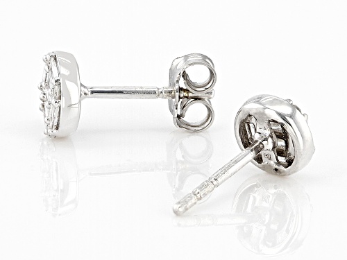 Pre-Owned Prazana® Lab-Grown Diamonds 0.25ctw White Lab-Grown Diamond Rhodium Over Sterling Silver E