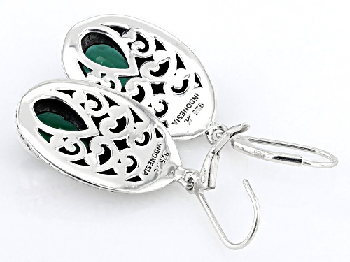 Pre-Owned Artisan Collection of Bali™ 2.80ctw Green Quartz Sterling Silver Earrings