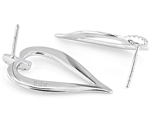 Pre-Owned Bella Luce® 0.20ctw White Diamond Simulant Rhodium Over Sterling Silver Earrings