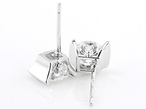 Pre-Owned MOISSANITE FIRE® 1.88CTW DEW ROUND BRILLIANT PLATINEVE® STUD EARRINGS