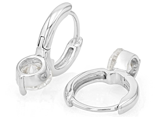 Pre-Owned MOISSANITE FIRE® 2.00CTW DEW ROUND BRILLIANT PLATINEVE® EARRINGS
