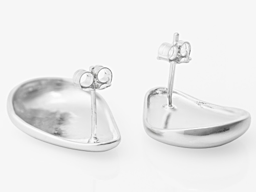 Pre-Owned Sterling Silver Polished Pear-Shaped Stud Earrings