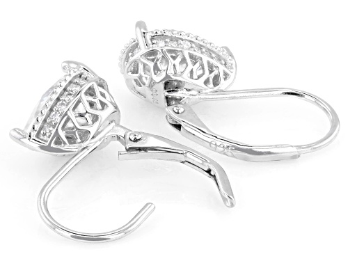 Pre-Owned MOISSANITE FIRE® 3.32CTW DEW PEAR AND ROUND PLATINEVE® EARRINGS