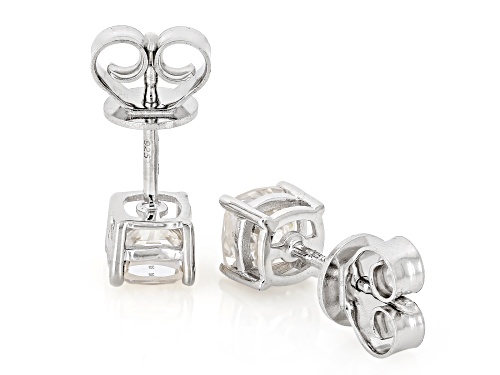 Pre-Owned Prazana® Lab-Grown Diamonds 1.50ctw Diamond Rhodium Over Silver Solitaire Stud Earrings, G