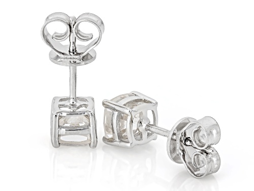 Pre-Owned Prazana® Lab-Grown Diamonds 2.00ctw Diamond Rhodium Over Silver Solitaire Stud Earrings, G