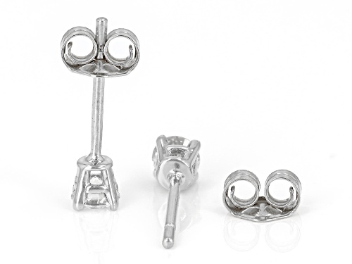Pre-Owned Prazana® Lab-Grown Diamonds 0.25ctw White Diamond 10k White Gold Solitaire Earrings, F VS