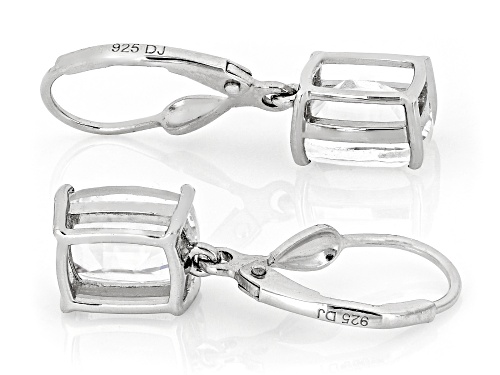 Pre-Owned 3.40ctw Crystal Quartz Rhodium Over Sterling Silver Earrings