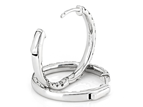 Pre-Owned Prazana® Lab-Grown Diamonds 2.40ctw White Diamond Rhodium Over Sterling Silver Earrings, H