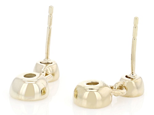 Pre-Owned Prazana® Lab-Grown Diamonds 1.00ctw Round Diamond 14K Gold Over Sterling Silver Earrings F