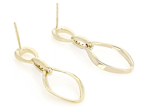 Pre-Owned Prazana® Lab-Grown Diamonds 0.10ctw White Diamond 14K Gold Over Sterling Silver Earrings F