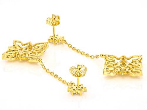 Pre-Owned 1.87ctw Lab Created White Sapphire 18k Yellow Gold Plated