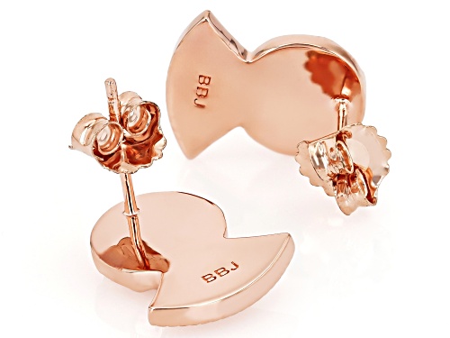 Pre-Owned Timna Jewelry Collection™ Copper Textured Stud Drop Earrings
