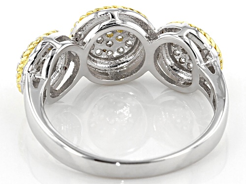 Pre-Owned Bella Luce ® 0.55ctw Rhodium And 14K Yellow Gold Over Sterling Silver Ring (0.31ctw DEW) - Size 11