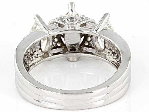 Pre-Owned 1.80CTW MARQUISE CUT STRONTIUM TITANATE AND WHITE ZIRCON RHODIUM OVER SILVER RIN - Size 7