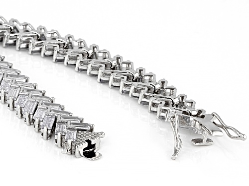 Pre-Owned Bella Luce® 18.49ctw Rhodium Over Sterling Silver Bracelet - Size 7.25