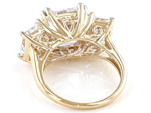 Pre-Owned Bella Luce ® 15.28ctw White Diamond Simulant 10K Yellow Gold Ring (10.27ctw DEW) - Size 8