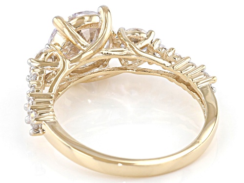 Pre-Owned Bella Luce ® 4.96ctw White Diamond Simulant 10K Yellow Gold Ring (2.78ctw DEW) - Size 3.5