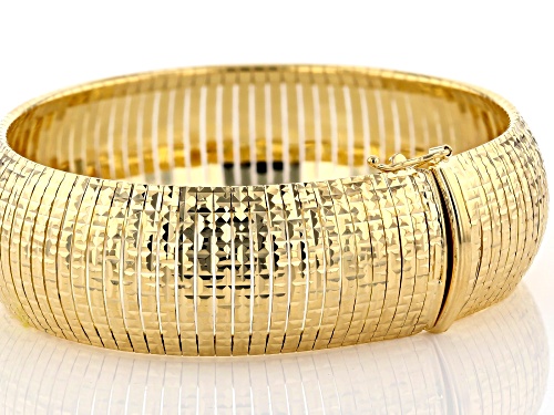 Pre-Owned Moda Al Massimo™ 18K Yellow Gold Over Bronze Omega Link 7.5 Inch Bracelet - Size 7.5