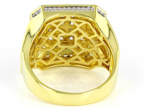 Pre-Owned Bella Luce ® 3.36ctw Rhodium Over Silver And Eterno™ Yellow Men's Ring (2.06ctw DEW) - Size 10