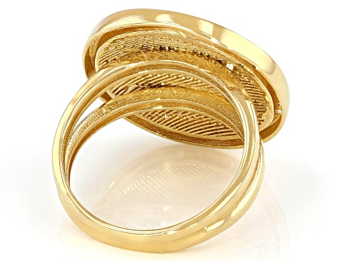 Pre-Owned Artisan Collection Of Turkey™ 18K Gold Over Sterling Silver Wickerwork Design Ring - Size 9