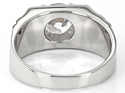 Pre-Owned Bella Luce ® 3.47ctw Rhodium Over Sterling Silver Men's Ring (2.11ctw DEW) - Size 9
