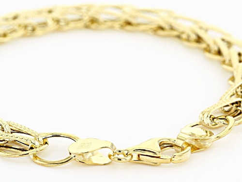 Pre-Owned Splendido Oro™ 14K Yellow Gold 8.70MM Arrow Designer Link Bracelet - Size 7.25