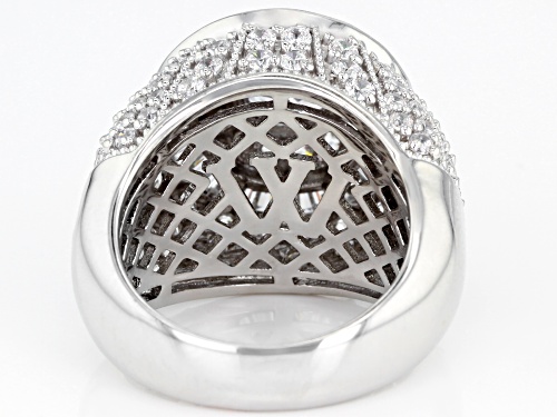 Pre-Owned Charles Winston for Bella Luce ® 9.29ctw Rhodium Over Sterling Silver Ring (5.88ctw DEW) - Size 6