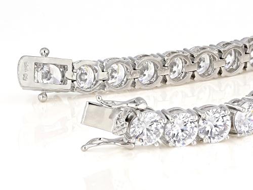 Pre-Owned Bella Luce ® 33.80ctw White Diamond Simulant Rhodium Over Sterling Silver Tennis Bracelet - Size 7.5