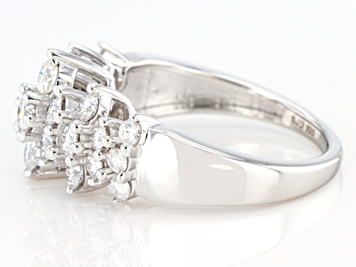 Pre-Owned MOISSANITE FIRE(R) 1.20CTW DEW ROUND PLATINEVE(R) RING - Size 8