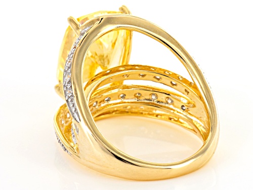 Pre-Owned Bella Luce ® 12.70ctw Yellow & White Diamond Simulant  Eterno™Yellow Ring - Size 5