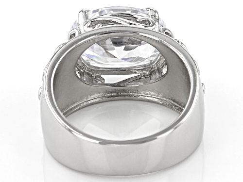 Pre-Owned Bella Luce ® 10.28ctw Rhodium Over Sterling Silver Ring (6.05ctw DEW) - Size 9